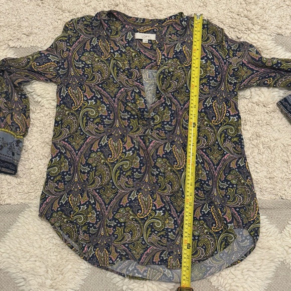 LOFT Paisley Floral Boho Popover Top size small - Picture 8 of 10